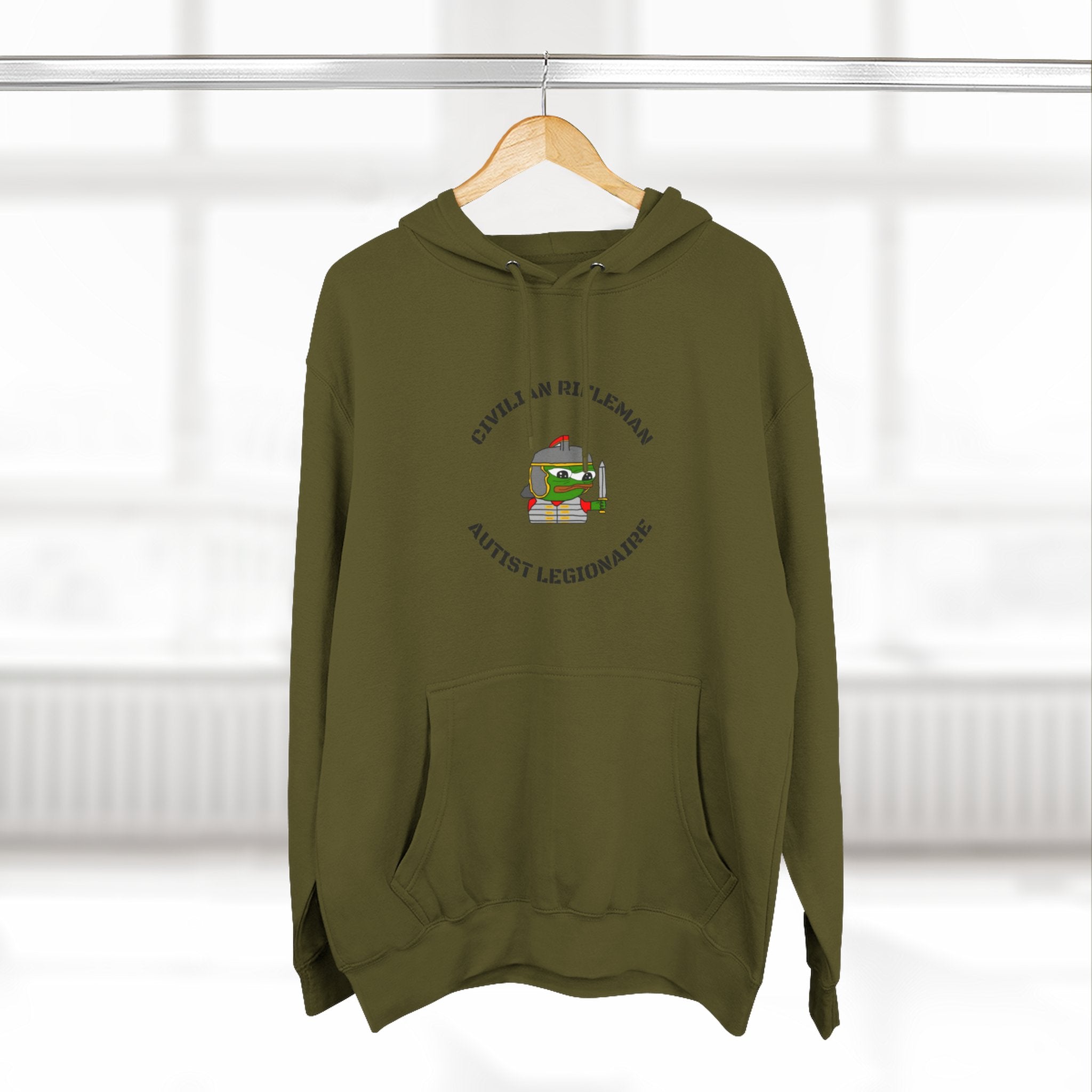 Civilian Rifleman Autist Legionnaire Hoodie, Cozy Fleece Sweatshirt, Unique Gift for Outdoor Enthusiasts, Casual Wear, Everyday Comfort