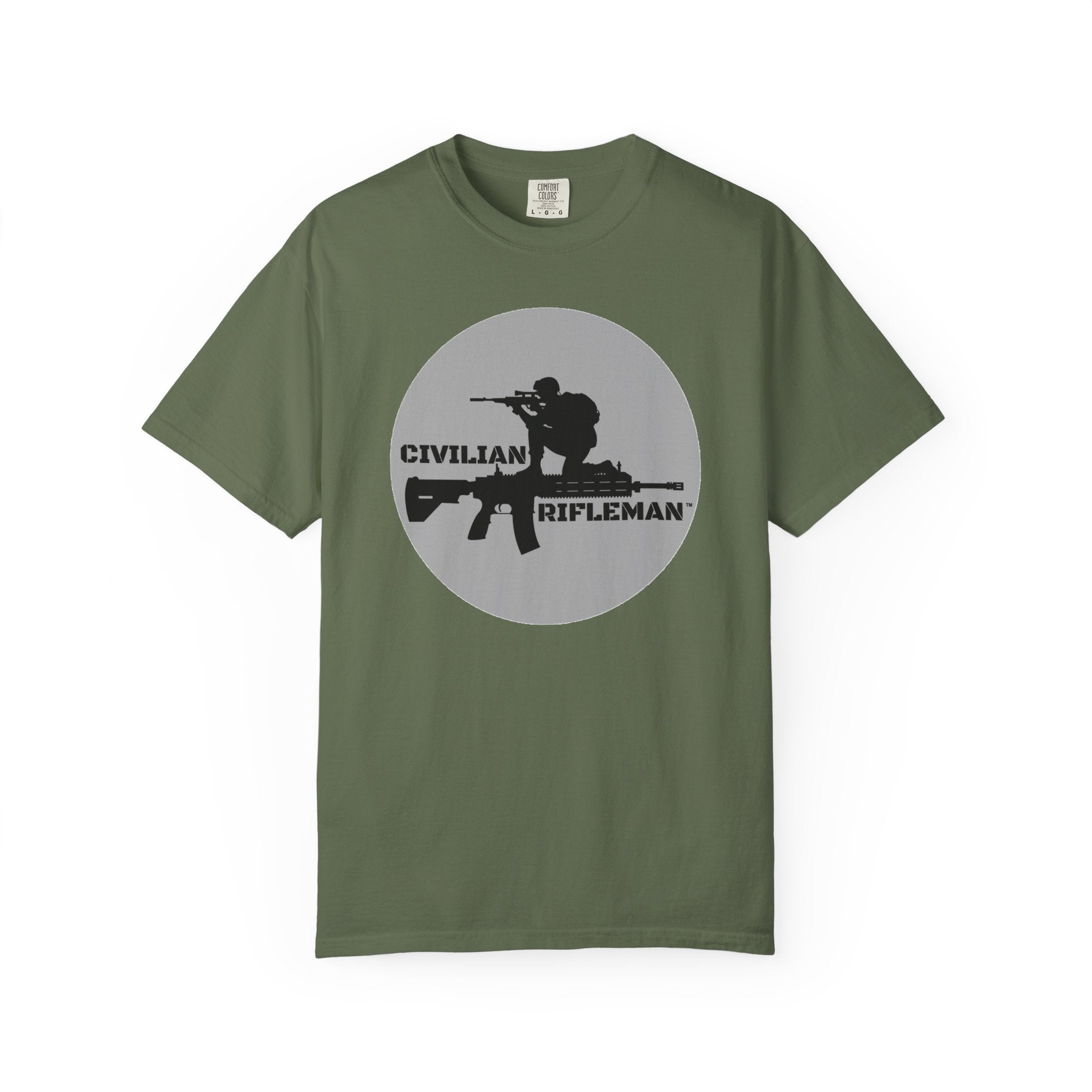 Civilian Rifleman T-Shirt | Garment-Dyed Tee for Outdoor Enthusiasts, Casual Wear, Gifts for Gun Lovers, Military-Inspired