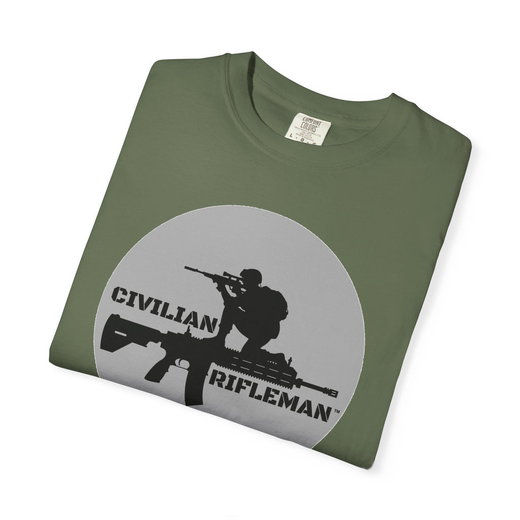 Civilian Rifleman T-Shirt | Garment-Dyed Tee for Outdoor Enthusiasts, Casual Wear, Gifts for Gun Lovers, Military-Inspired