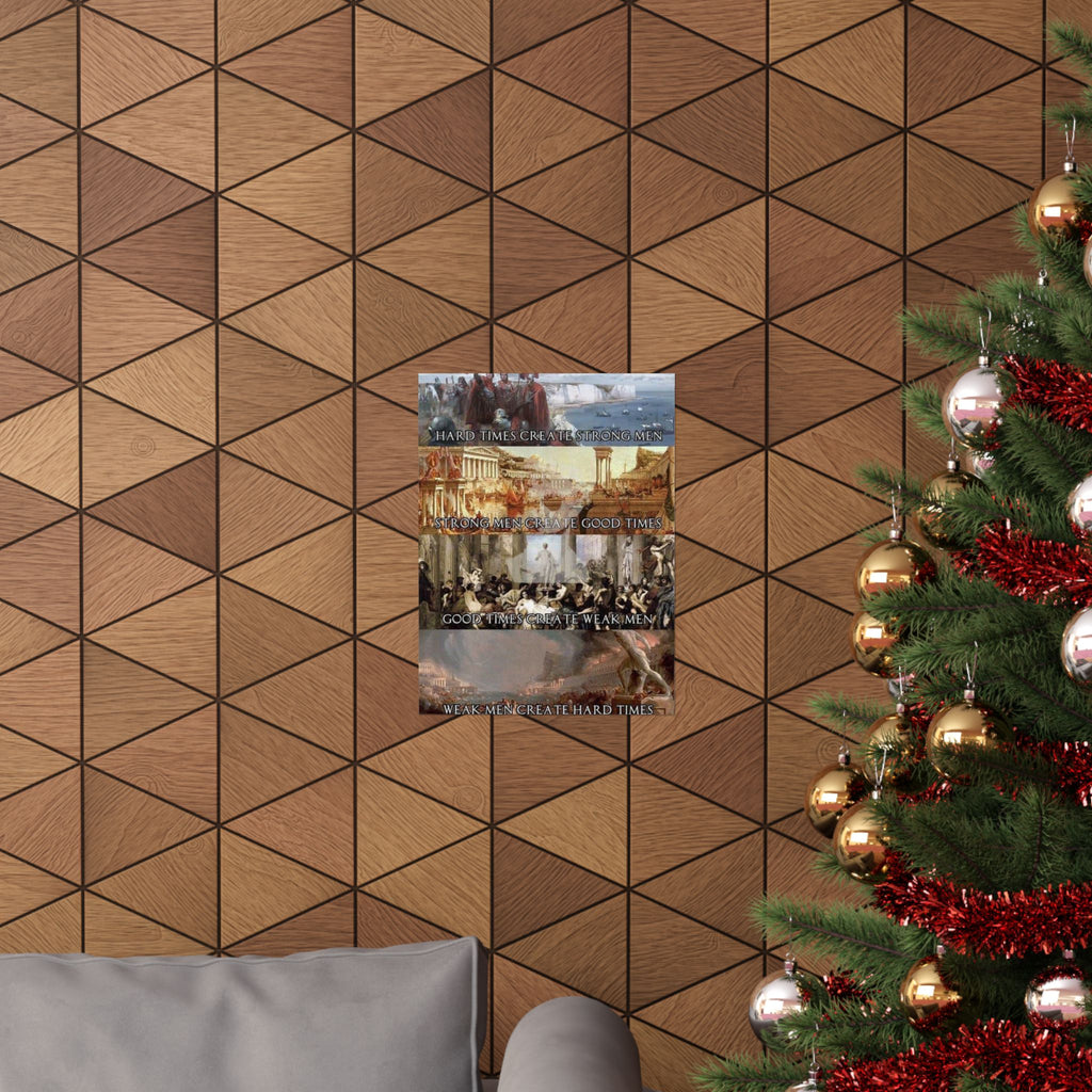 Matte Poster — "Hard Times Create Strong Men"