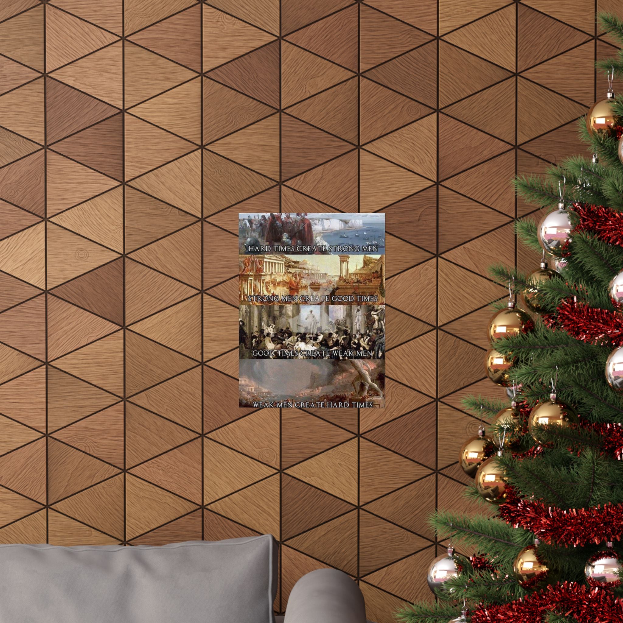 Matte Poster — "Hard Times Create Strong Men"