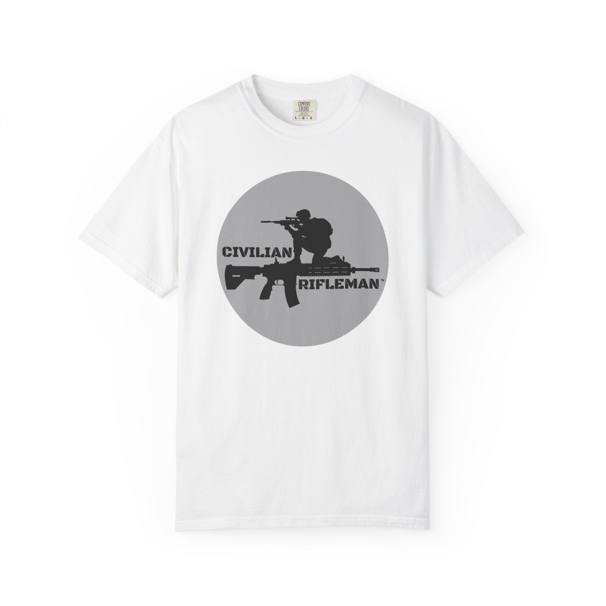 Civilian Rifleman T-Shirt | Garment-Dyed Tee for Outdoor Enthusiasts, Casual Wear, Gifts for Gun Lovers, Military-Inspired