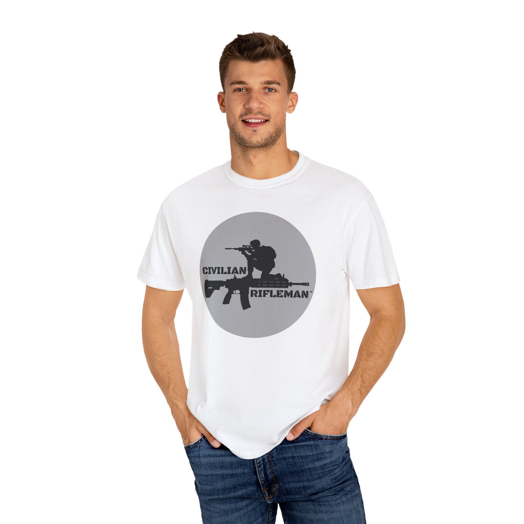 Civilian Rifleman T-Shirt | Garment-Dyed Tee for Outdoor Enthusiasts, Casual Wear, Gifts for Gun Lovers, Military-Inspired
