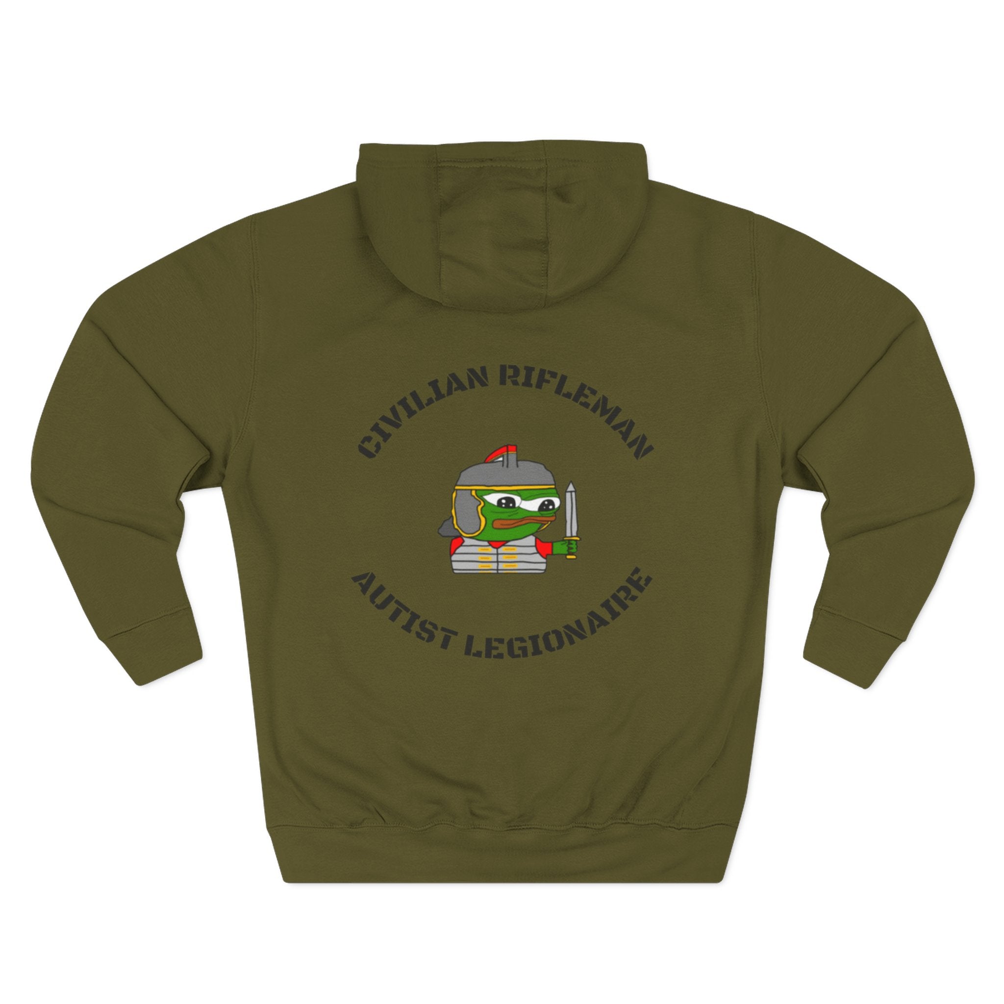 Civilian Rifleman Autist Legionnaire Hoodie, Cozy Fleece Sweatshirt, Unique Gift for Outdoor Enthusiasts, Casual Wear, Everyday Comfort