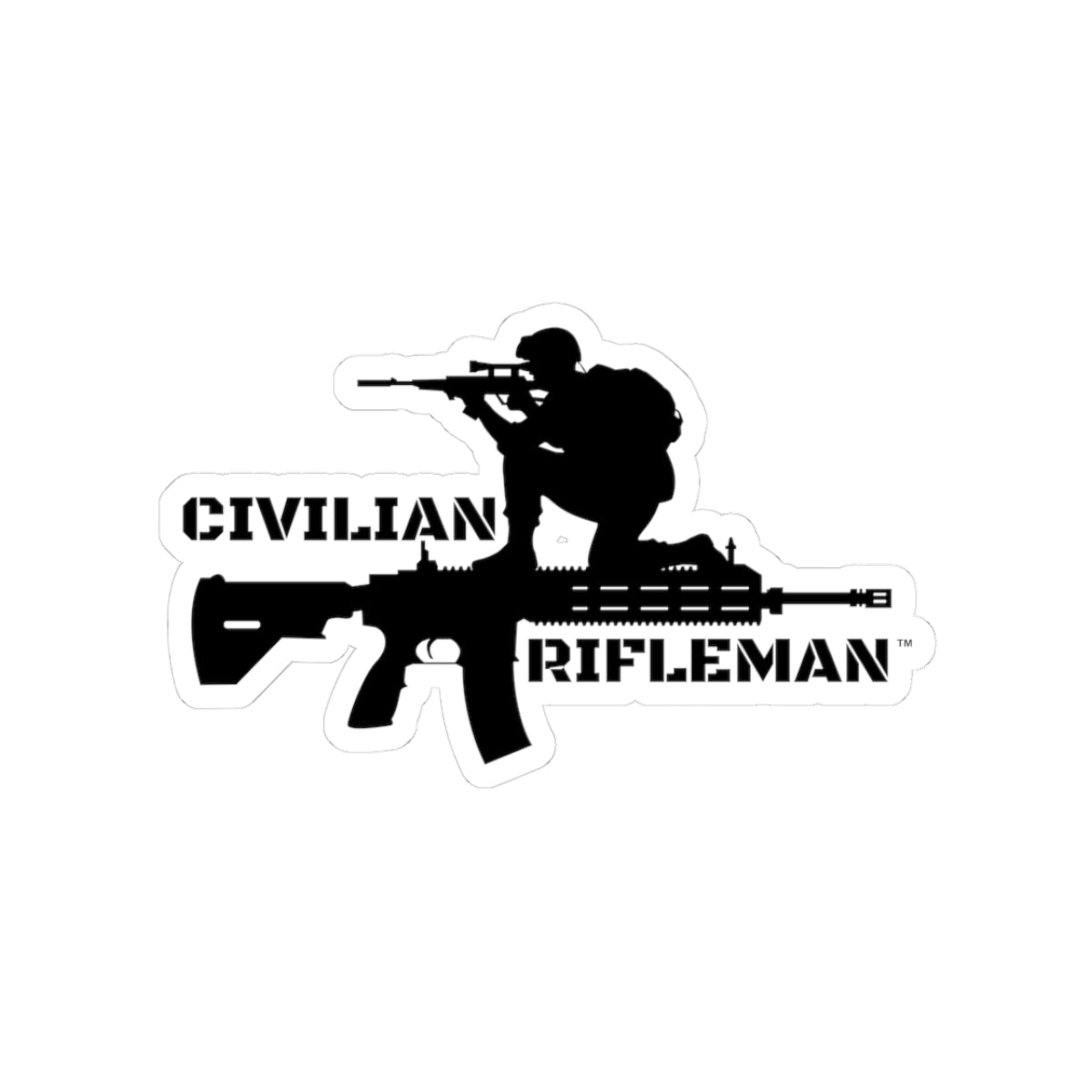 Civilian Rifleman Stickers | Decals for Gun Enthusiasts, Laptop Decor, Military Style, Gift for Hunters, Outdoor Accessories