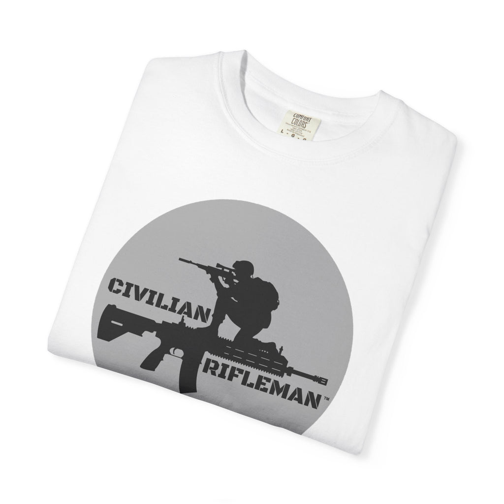 Civilian Rifleman T-Shirt | Garment-Dyed Tee for Outdoor Enthusiasts, Casual Wear, Gifts for Gun Lovers, Military-Inspired