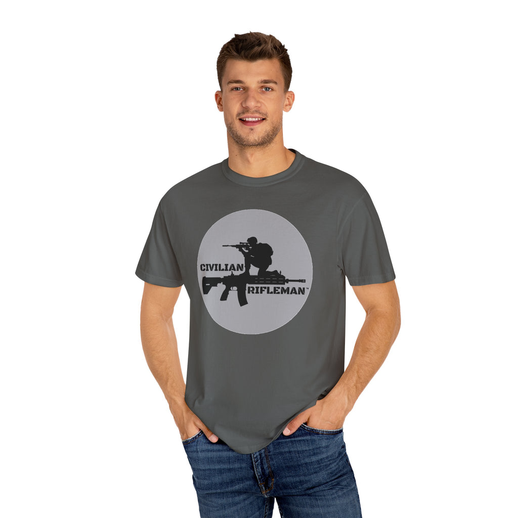 Civilian Rifleman T-Shirt | Garment-Dyed Tee for Outdoor Enthusiasts, Casual Wear, Gifts for Gun Lovers, Military-Inspired