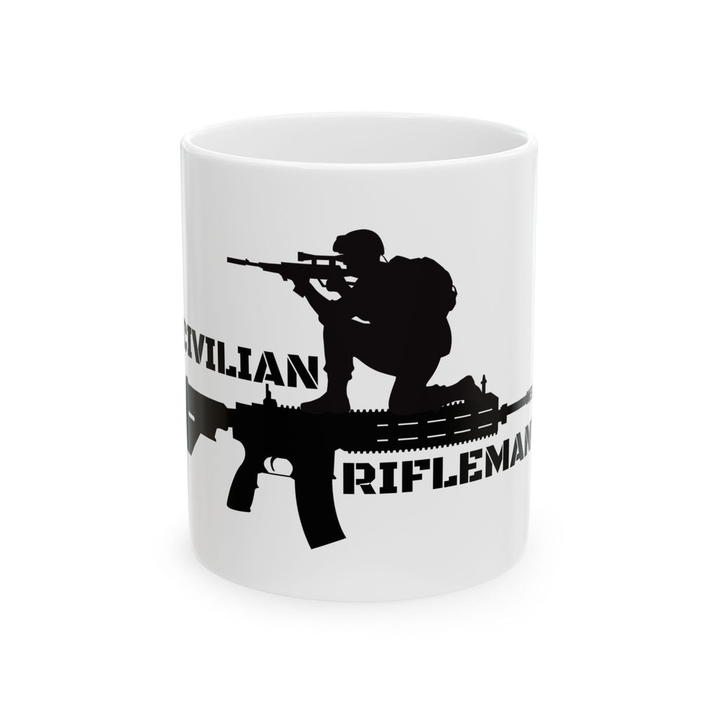 Civilian Rifleman Ceramic Mug — Tactical Sniper Coffee Cup (11oz & 15oz)
