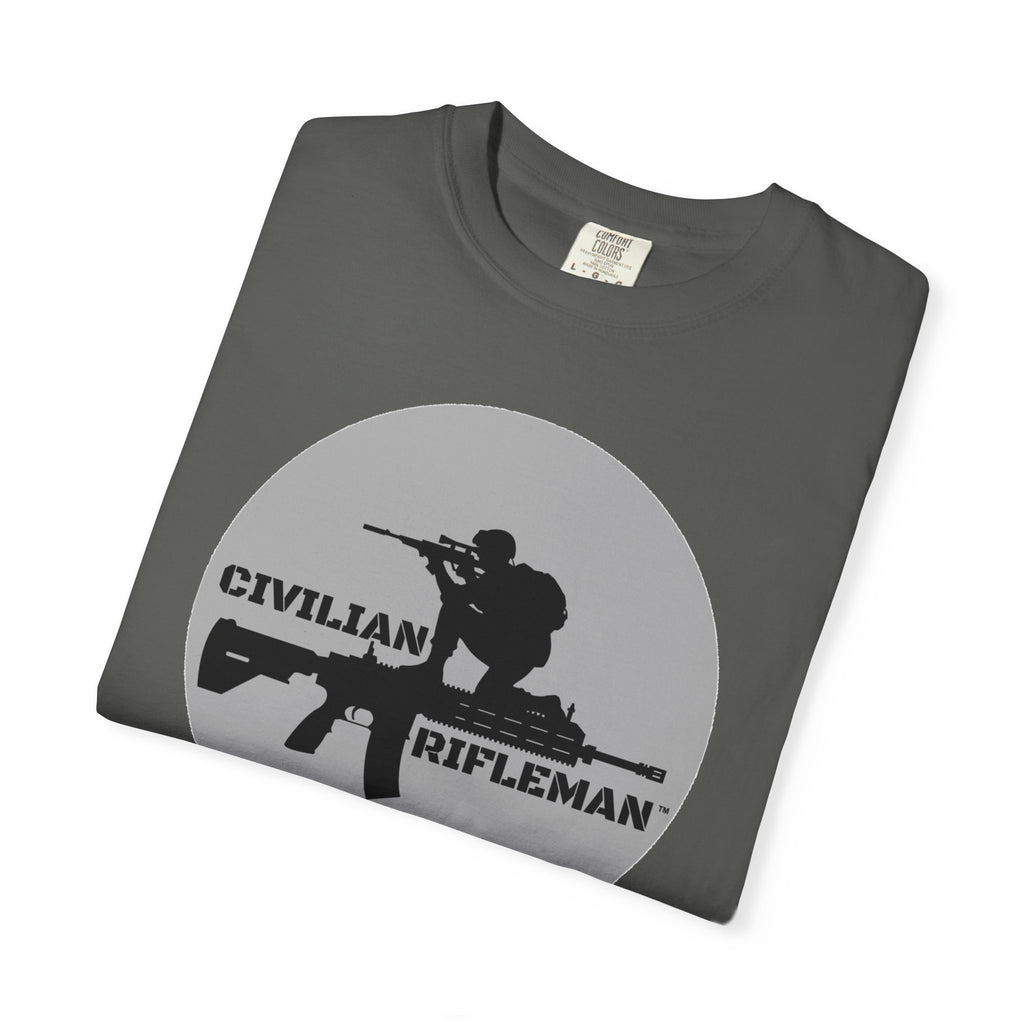 Civilian Rifleman T-Shirt | Garment-Dyed Tee for Outdoor Enthusiasts, Casual Wear, Gifts for Gun Lovers, Military-Inspired