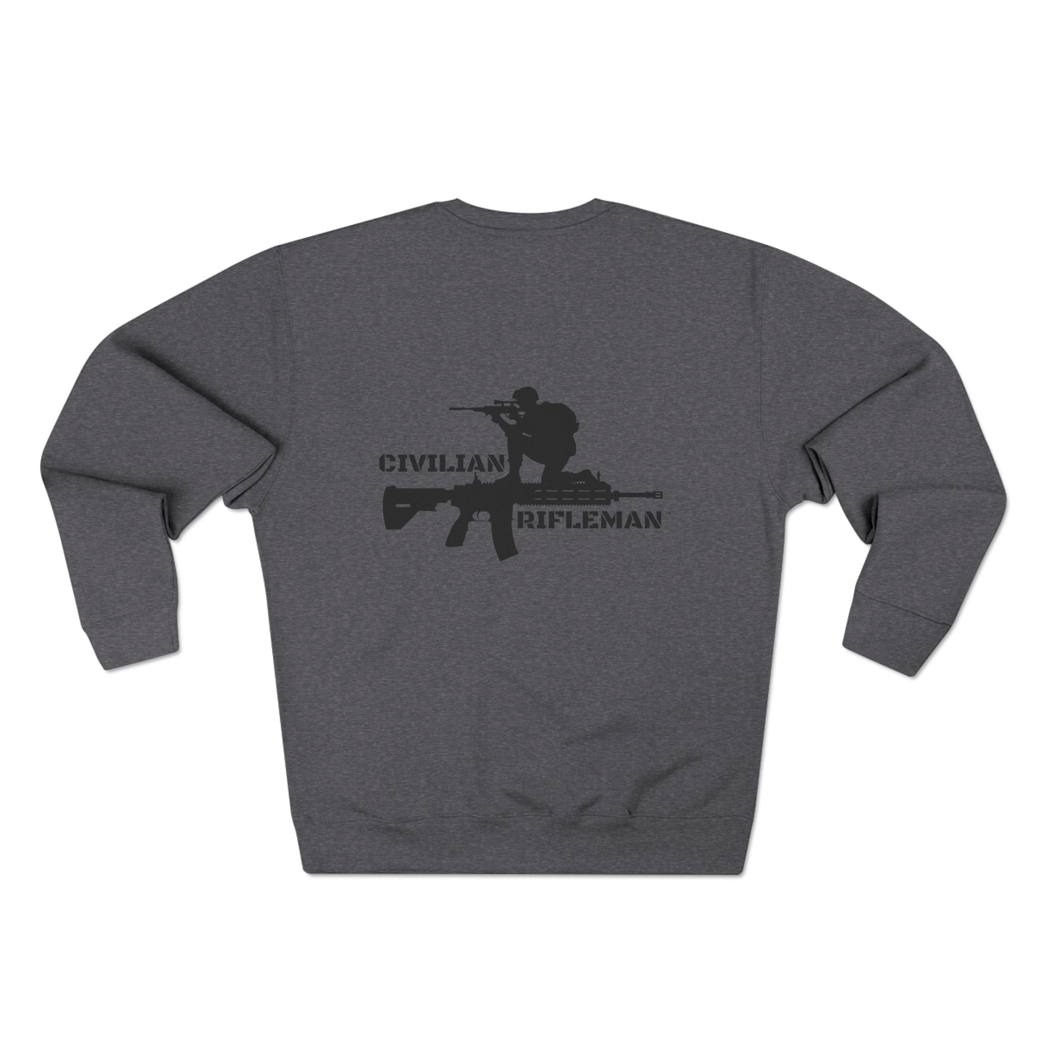 Unisex Crewneck Sweatshirt - Civilian Rifleman Graphic, Casual Wear for Gun Enthusiasts, Perfect for Gift Ideas, Comfortable Apparel [...]