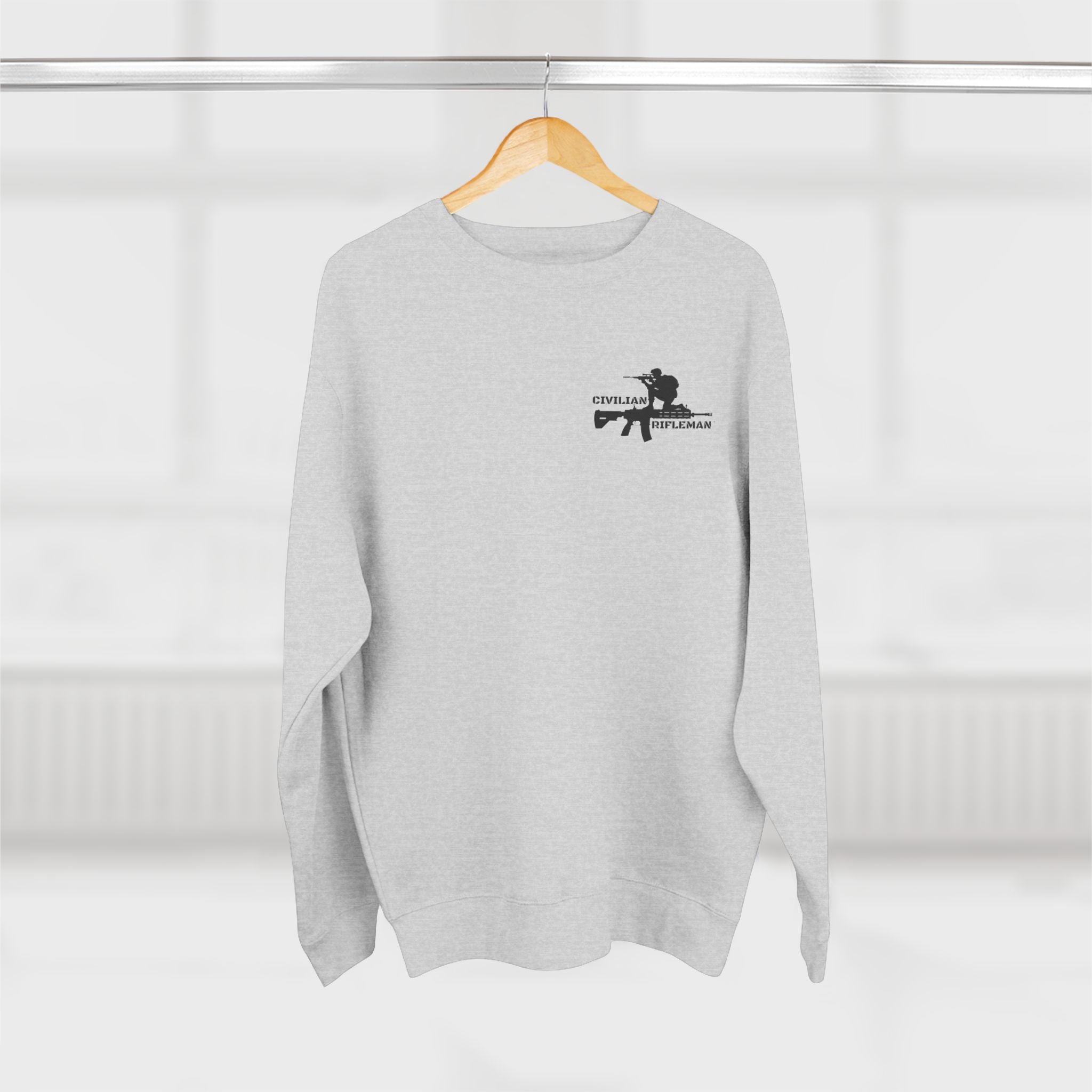 Unisex Crewneck Sweatshirt - Civilian Rifleman Graphic, Casual Wear for Gun Enthusiasts, Perfect for Gift Ideas, Comfortable Apparel [...]
